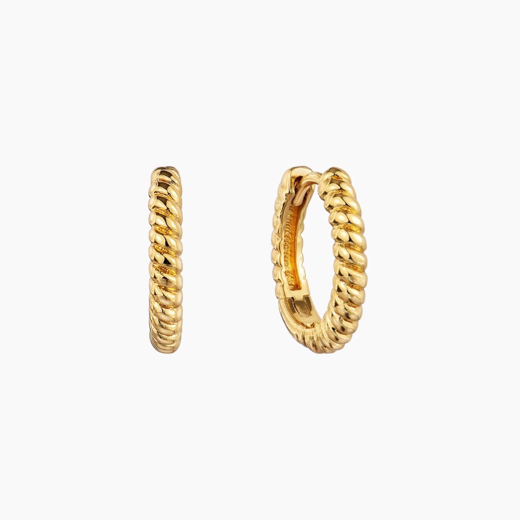TWISTED HOOP GOLD NÁUŠNICE