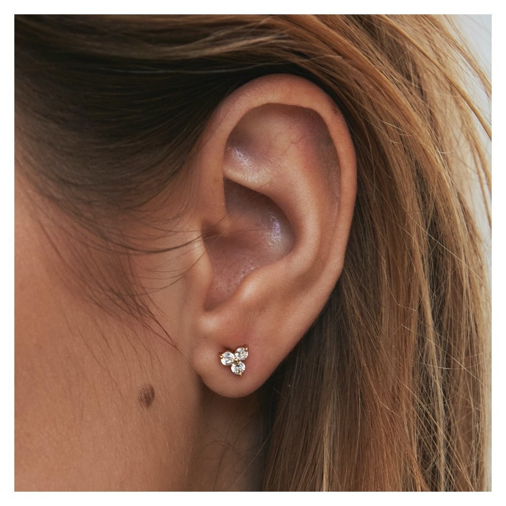 GOLD TRIO STUD NÁUŠNICE