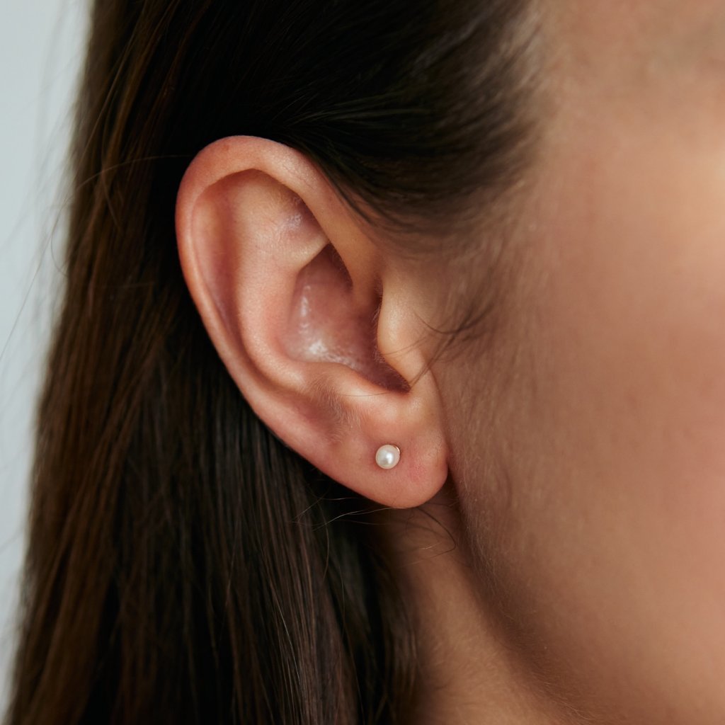 GOLD PEARL STUD NÁUŠNICE