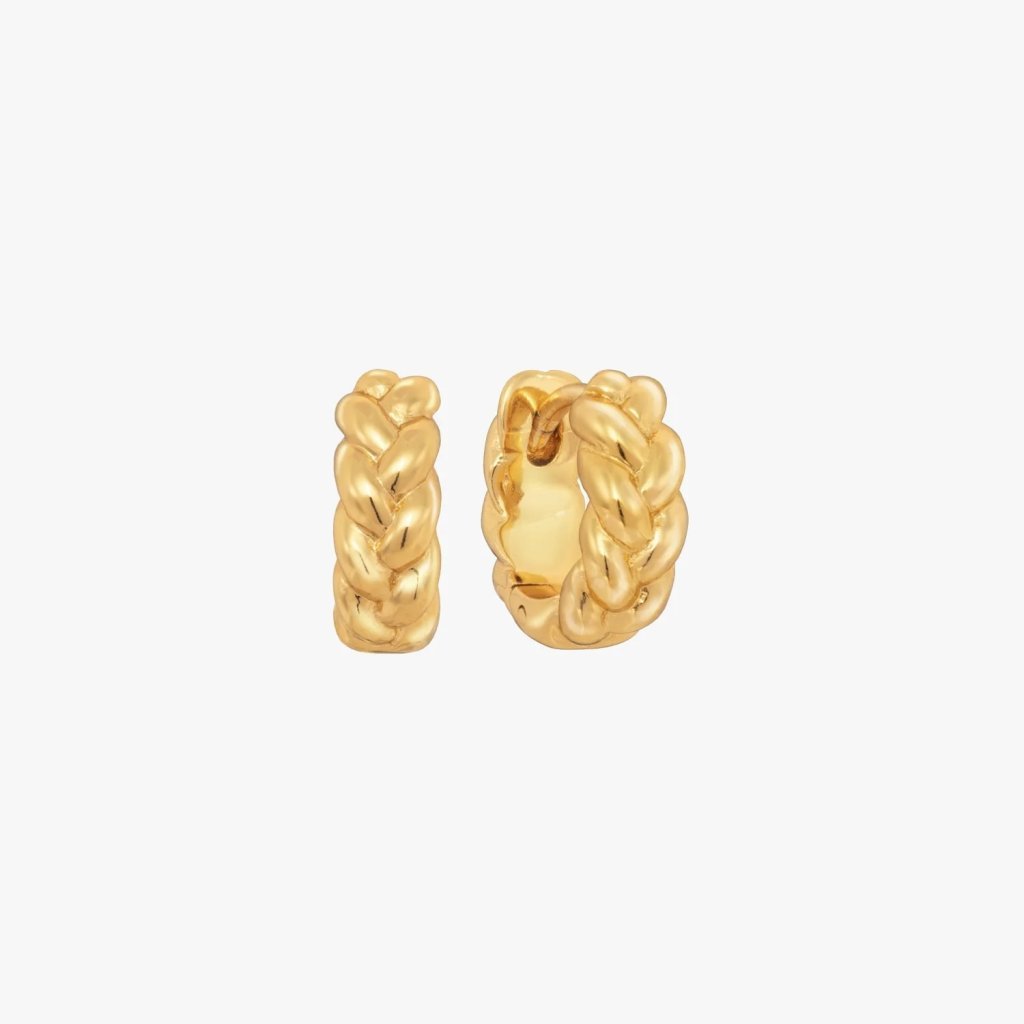 BRAIDED HUGGIES GOLD NÁUŠNICE