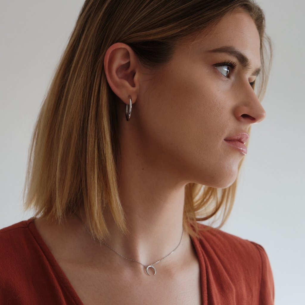 SILVER HOOP NÁUŠNICE