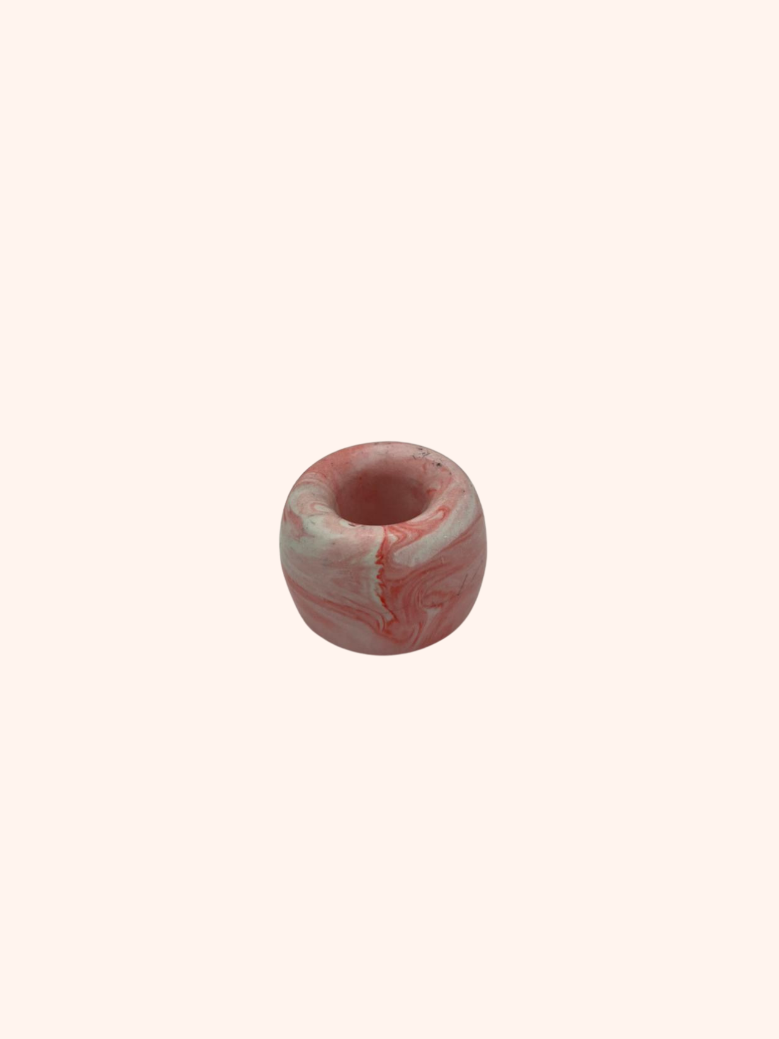 Mini donut - stojan na kartáčky růžová/bílá