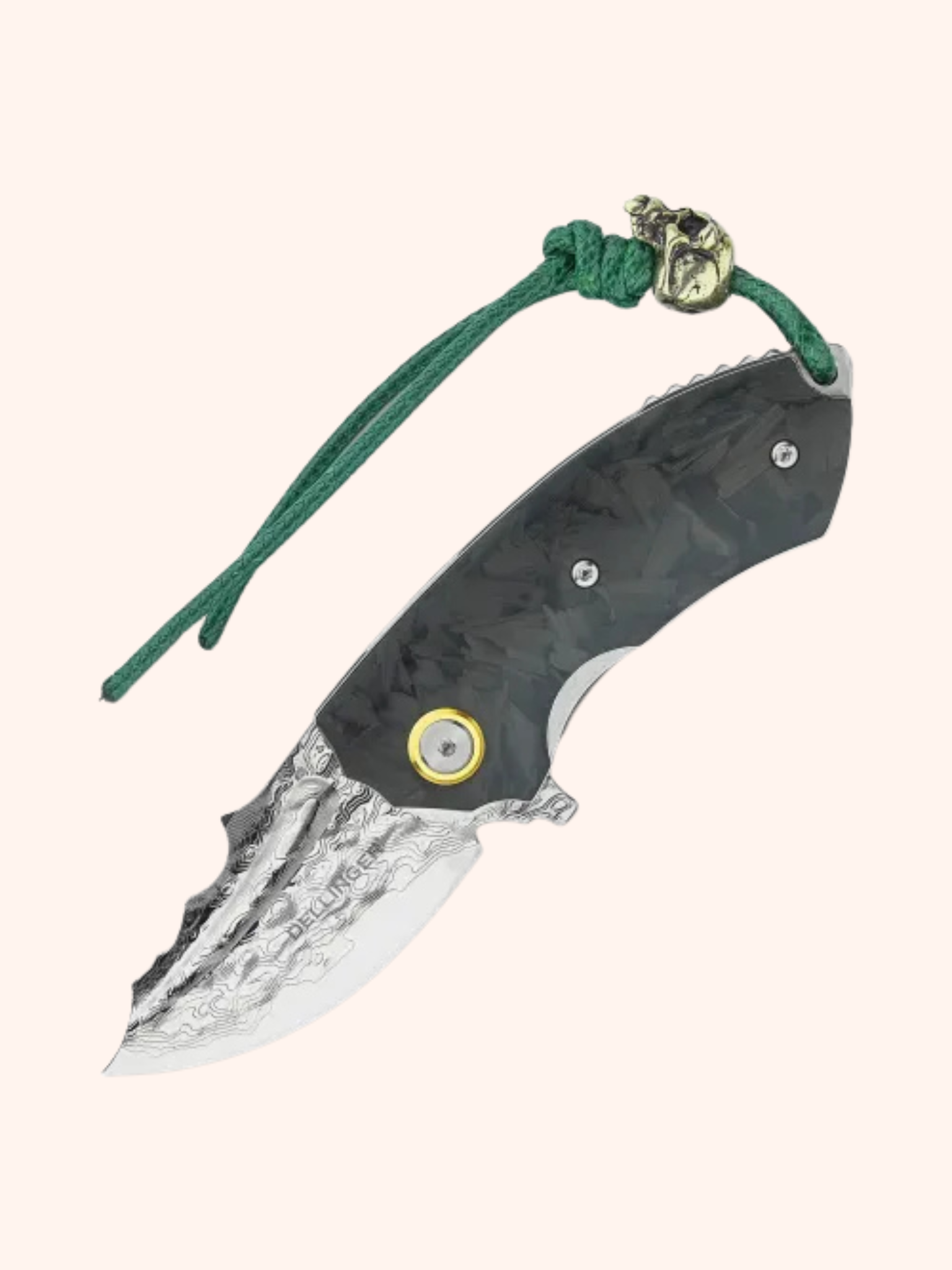 Zavírací damaškový nůž Dellinger Marihone Carbon VG-10