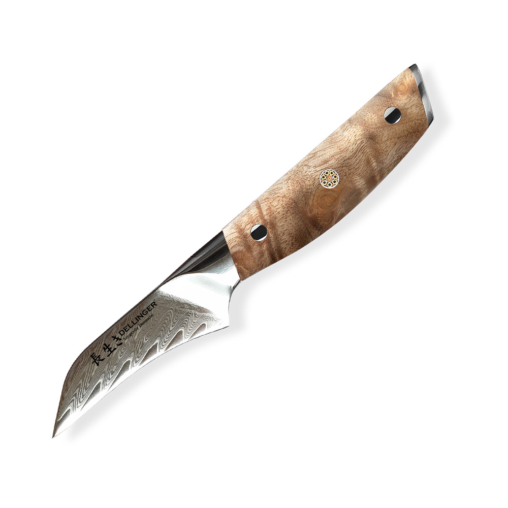 Loupací nůž Paring 75 mm Dellinger Longevity Damascus Edition