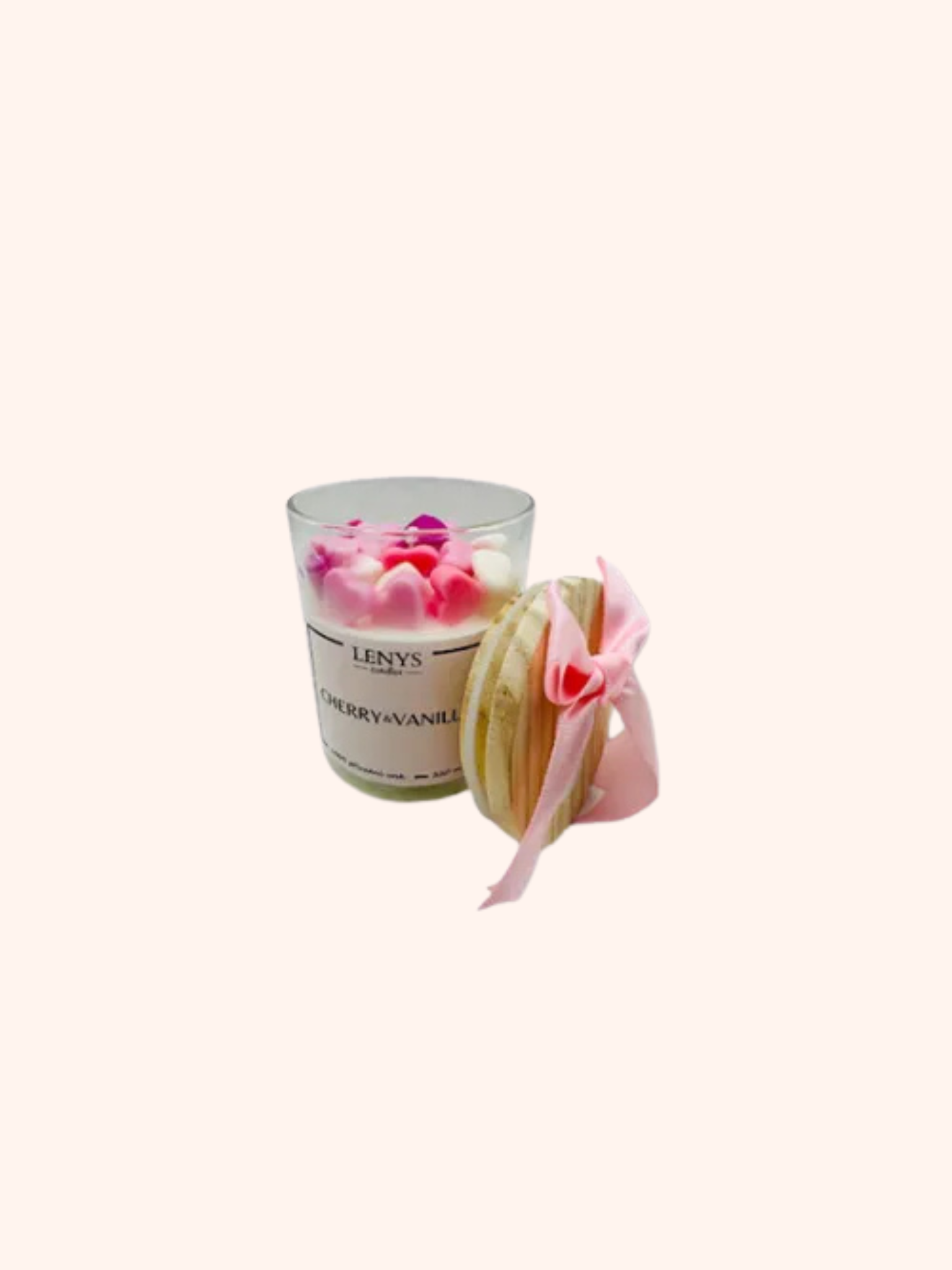 Lennys candles, sojová svíčka se srdíčky, cherry & vanilla