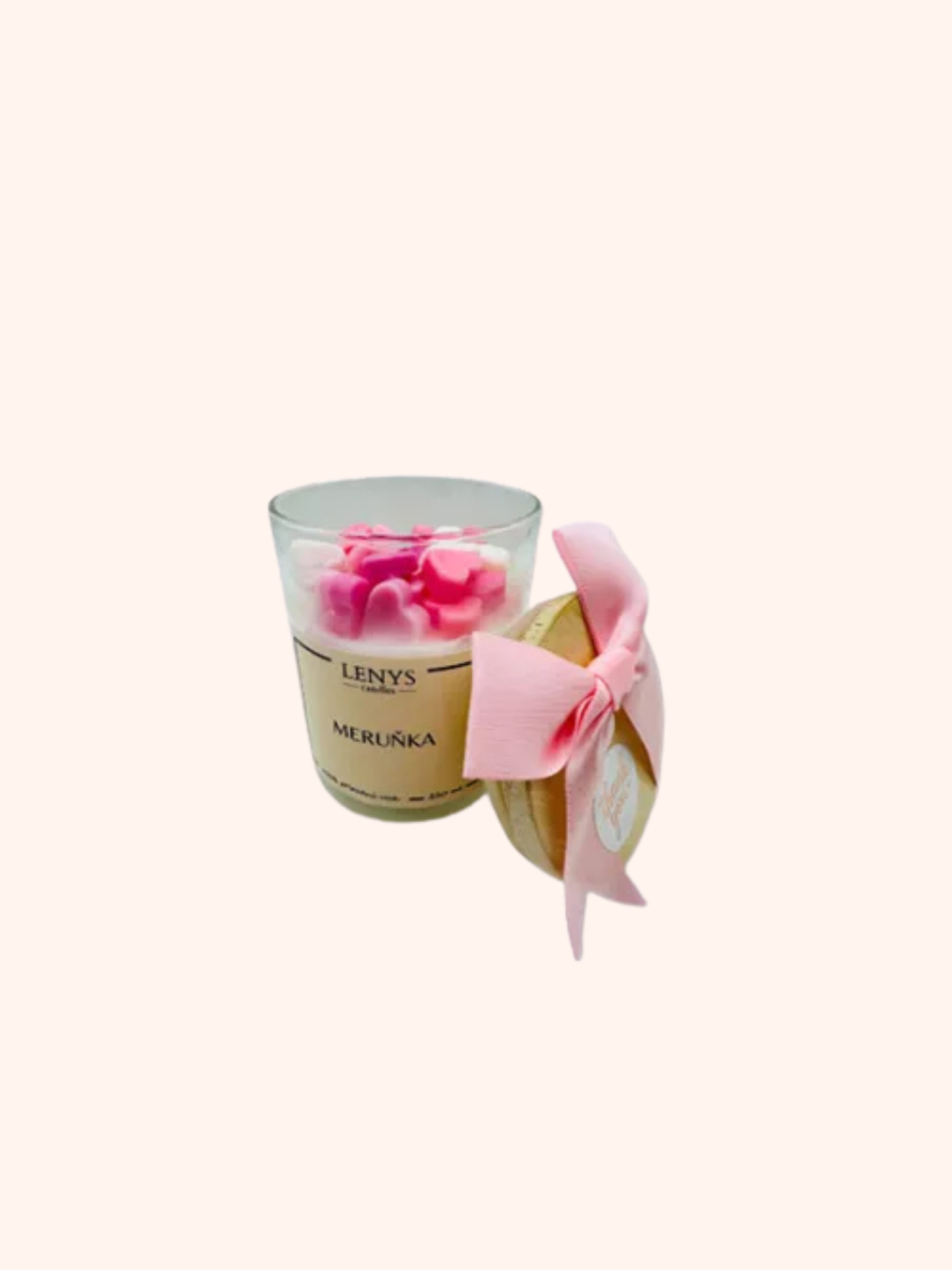 Lennys candles, sojová svíčka se srdíčky, meruňka