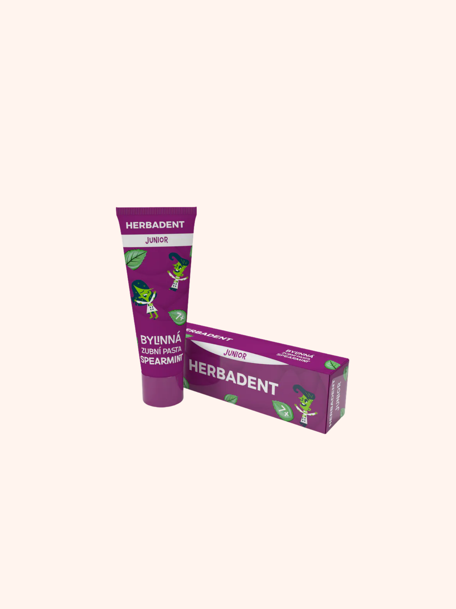HERBADENT JUNIOR Bylinná zubní pasta SPEARMINT s fluoridy 75g