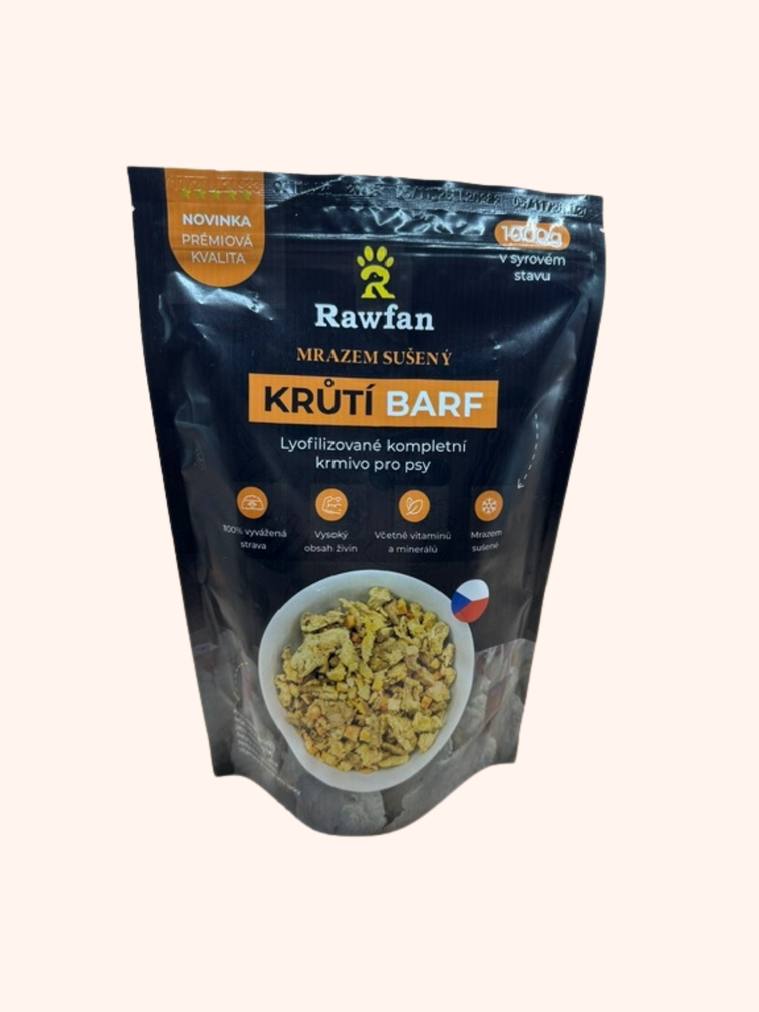 Mrazem sušený KRŮTÍ BARF kompletní 1000g Rawfan