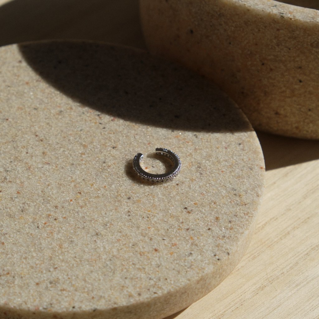 SILVER PAVE CUFF