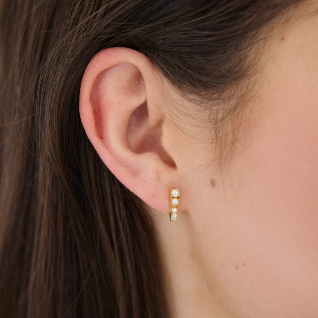 PEARL SPARKLE HOOP NÁUŠNICE